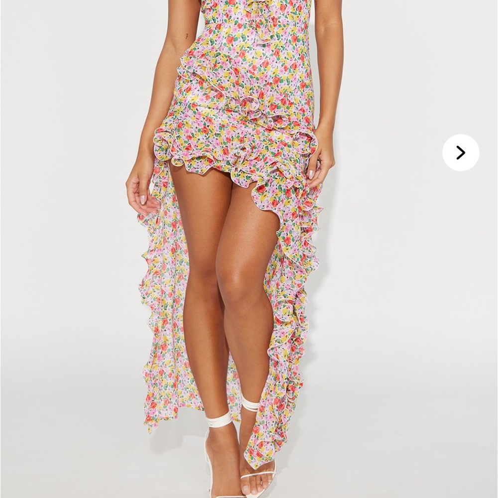 Multicolor Graphic Print Midi Dress - Picture 4 of 4
